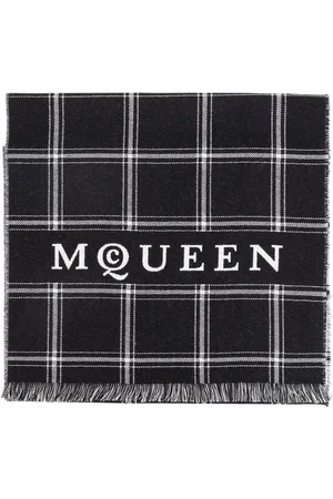 Alexander McQueen Intarsien-Schal mit Logo