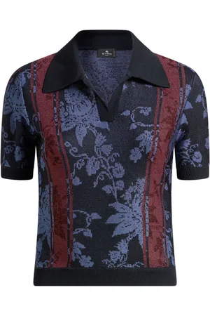 Etro Poloshirt mit Blumenjacquard