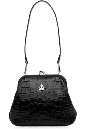 Vivienne Westwood Clutch mit Kroko-Prägung