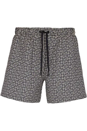 Balmain Badeshorts mit PB Labyrinth-Print