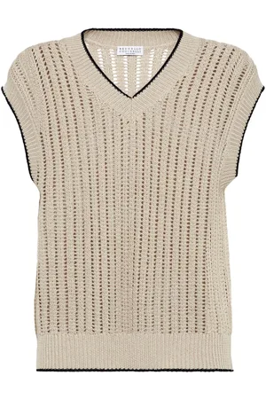 Brunello Cucinelli Pullunder mit Monili-Detail
