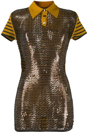 Jean Paul Gaultier 1990 Poloshirt mit Pailletten