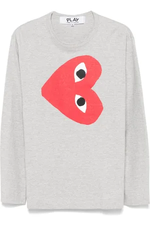 Comme des Garçons T-Shirt mit seitlichem Herz-Print