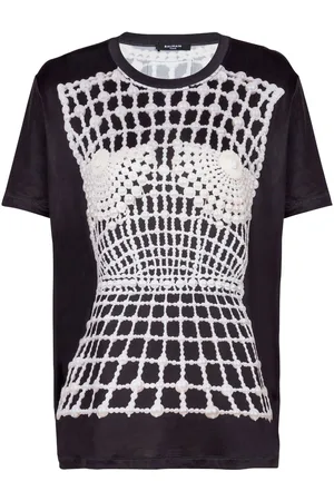 Balmain T-Shirt mit Trompe-l