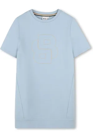 HUGO BOSS Kleid mit kurzen Ärmeln