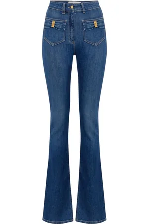 Elisabetta Franchi Ausgestellte Jeans mit Schleifendetail
