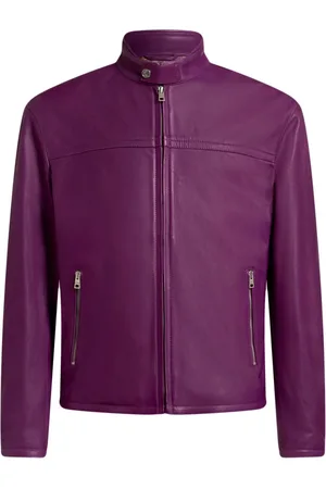 Etro Lederjacke mit Logo