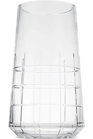 Christofle Mittelgroße Graphik Vase aus Kristall