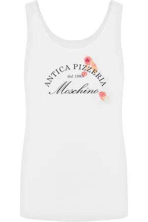 Moschino Trägershirt mit Slogan-Print