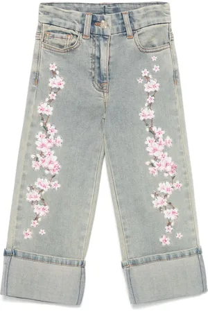 MONNALISA Jeans mit Blumenstickerei