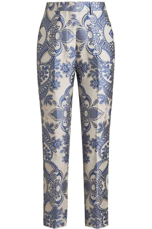 Etro Zigarettenhose mit Paisley-Jacquard