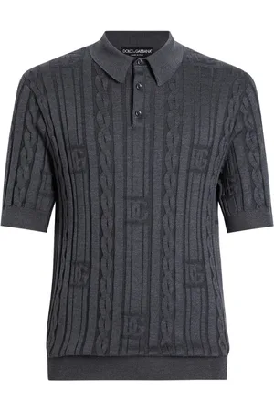 Dolce & Gabbana Poloshirt mit Zopfmuster-Optik