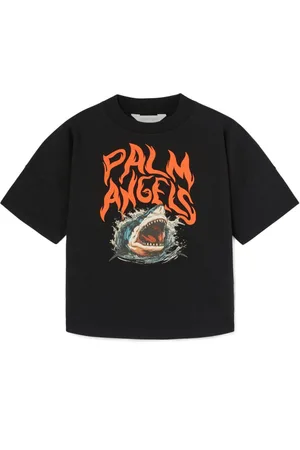 Palm Angels T-Shirt mit Haigrafik-Print