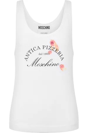 Moschino Trägershirt mit Slogan-Print