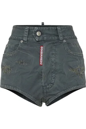 Dsquared2 Jeans-Shorts mit hohem Bund