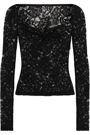 Dolce & Gabbana Top aus Blumenspitze mit Herzausschnitt