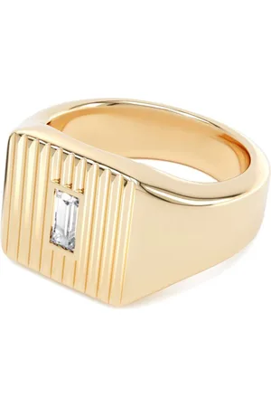 LOEV 14kt Eternity Gelbgold-Siegelring mit Diamant