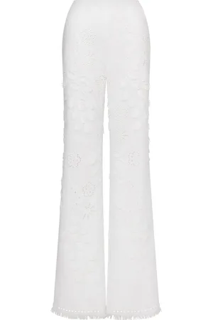Alberta Ferretti Bestickte Palazzohose