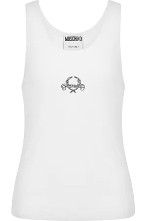 Moschino Tanktop mit Logo-Stickerei