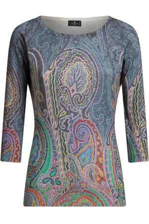 Etro Fein gestrickter Pullover mit Paisley-Print