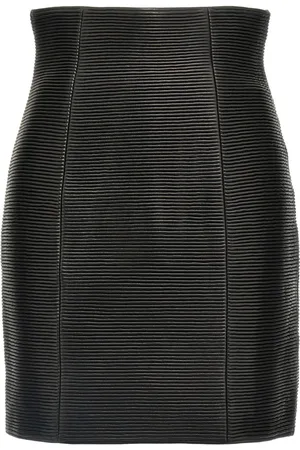 Balmain Klassischer Lederrock