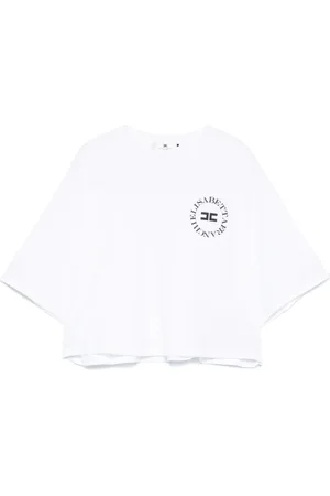 Elisabetta Franchi Cropped-T-Shirt mit Logo-Print