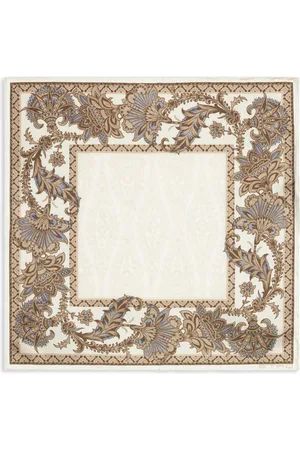 Etro Einstecktuch aus Seide mit Blatt-Print