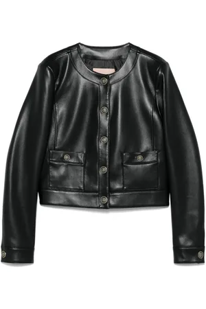 Twin-Set Cropped-Jacke mit Rundhalsausschnitt