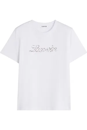 Lanvin T-Shirt mit Pailletten-Logo