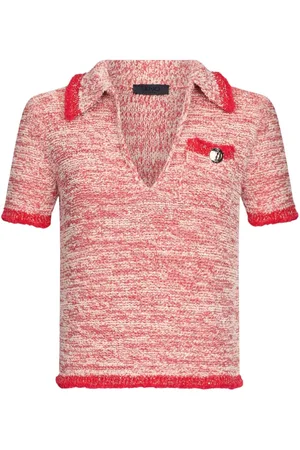 Liu Jo Meliertes Strick-Poloshirt