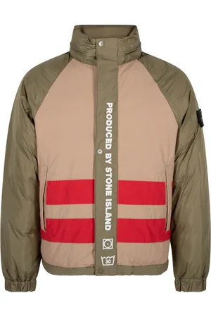 Supreme X Stone Island wendbare Olive Daunenjacke