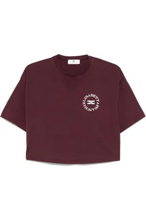 Elisabetta Franchi Cropped-T-Shirt mit Logo-Print
