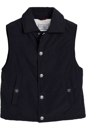 Brunello Cucinelli Wattierte Weste mit Print