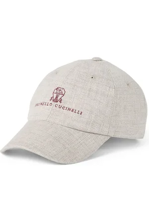 Brunello Cucinelli Baseballkappe aus Flanell mit Stickerei