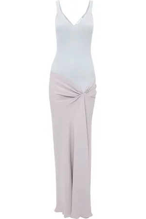 Victoria Beckham Maxikleid mit gestricktem Detail