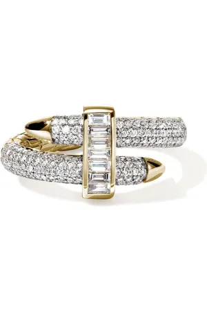 John Hardy 18kt Spear Gelbgoldring mit Diamant