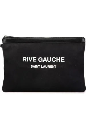 Saint Laurent 2019 Rive Gauche Clutch aus Canvas