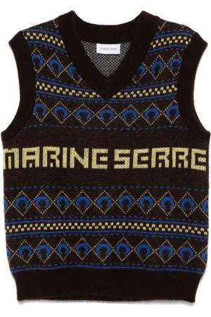 Marine Serre Pullunder mit Jacquard