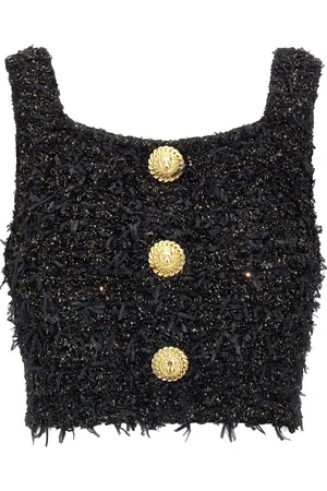 Balmain Tweed-Top aus Lurex
