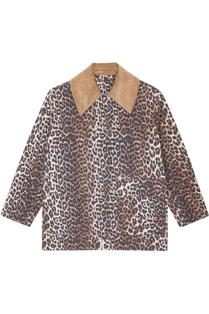 Ganni Bomberjacke mit Leoparden-Print