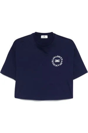 Elisabetta Franchi Cropped-T-Shirt mit Logo-Print