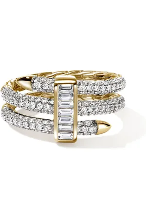 John Hardy 18kt Spear Gelbgoldring mit Diamant