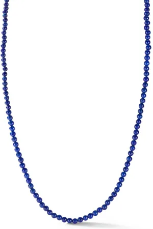 Mateo 14kt Gelbgoldhalskette mit Lapisperlen