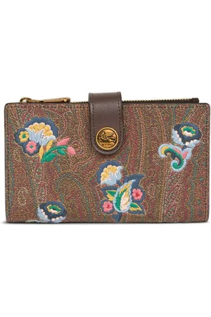 Etro Portemonnaie mit Blumenstickerei