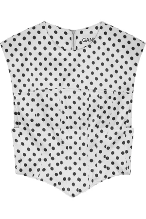 Ganni Gepunktetes Top