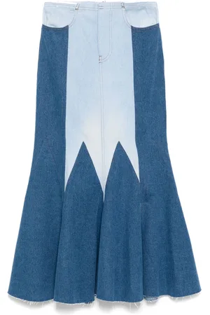Conner Ives The Reconstructed Denim Godet Maxirock