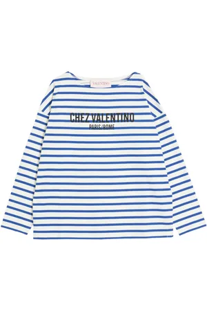 VALENTINO GARAVANI Gestreiftes T-Shirt mit Chez-Print