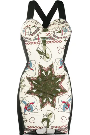 Jean Paul Gaultier Schmales Kleid mit Print