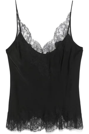 CARINE GILSON Seiden-Camisole mit V-Ausschnitt