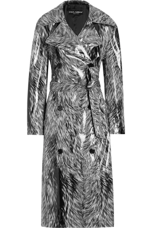 Dolce & Gabbana Trenchcoat mit Pelz-Print